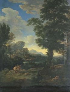 Paesaggio Fluviale Con Tre
Figure In Costume Classico In Primo Piano, Armenti All'abbeverata E
Borghi In Lontananza by Carlo Antonio Tavella, Il Solfarola