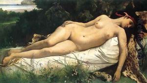 Ruhende Nymphe by Anselm Friedrich Feuerbach