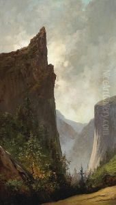 Sentinel Rock And El Capitan, Circa 1880 by Jules Tavernier