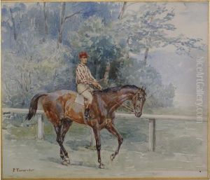 Cheval De Course Et Jockey by Paul Tavernier
