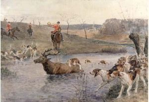 Chasse A Courre
Du Cerf. Bat L'eau by Paul Tavernier