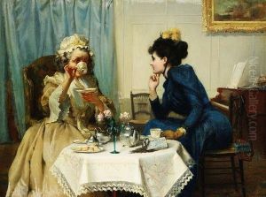 Teestunde by Albert Chevallier Tayler