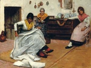 The Bolt Of Cloth by Albert Chevallier Tayler