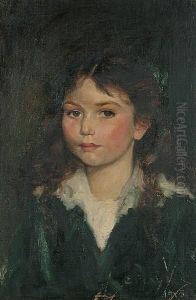 Portrait Of A Young Girl by Edward Tayler