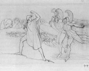 Odysseus in the Underworld by John Flaxman