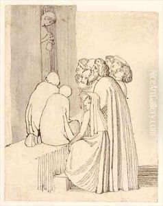 A Beggar Family round a Door by John Flaxman