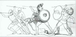 The Fight for the Body of Patroclus by John Flaxman