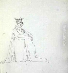 Drawing of Mrs Siddons as Constance by John Flaxman