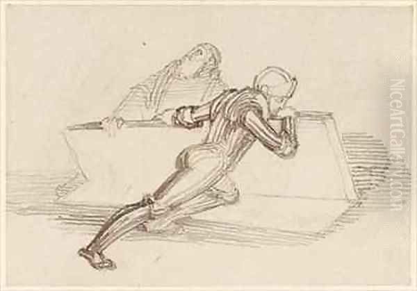 A Knight Raising A Slab - view 1