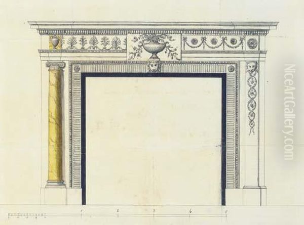 Alternative Designs For A Chimney-piece For John Freeman At Chutelodge, Near Andover - view 1