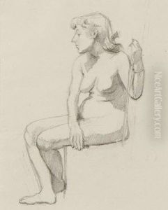 Artist's Model Sitting by Samuel Connolly Taylor