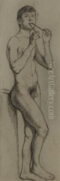 Male Nude With Pipes - view 1