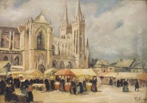 Market In Brittany by Samuel Connolly Taylor