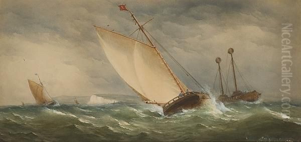 Vessels Off The Nore Light, Isle Of Wight - view 1