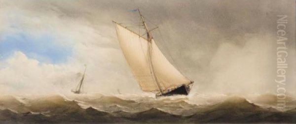 Ships In Rough Sea - view 1