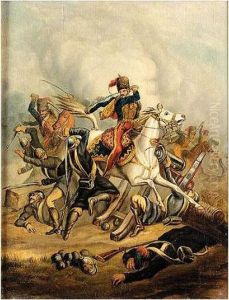 Charge Of The Light Brigade;
11th Hussars - Riding Through The Russian Guns, 20th October, 1854 by Charles, Taylor Snr.