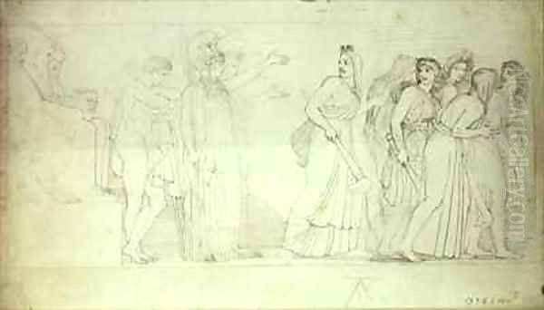 The Furies Departing from Athena Apollo and Orestes - view 1