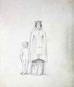Mrs Siddons as Constance with child by John Flaxman