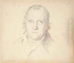 Portrait of William Blake from a book of pencil portraits