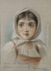 Portrait Of A Peasant Girl by Theodore Tchoumakoff