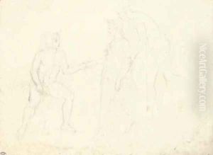 A study for 'Pandora brought to Epimetheus'