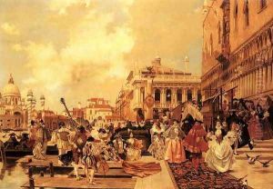Le carneval a Venise by Francois Flameng