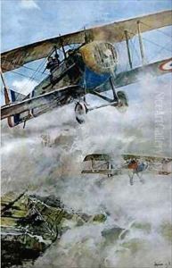 Spads Patrolling by Francois Flameng