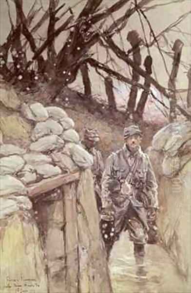 Infantrymen in a Trench - view 1