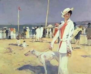 Woman by the Sea by Francois Flameng