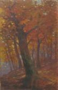 Forest In Autumn by Nicolae Tempeanu