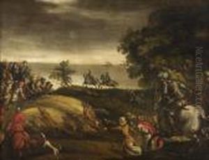 Scene De Chasse by Antonia Tempesta