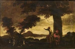 Men And Dogs Hunting A Boar Men And Dogs Hunting A Boar