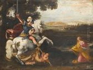 Saint George Slaying The Dragon by Antonia Tempesta