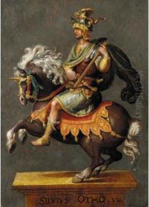An Equestrian Portrait Of Emperor Salvius Otto (ad 32-69) On Horseback