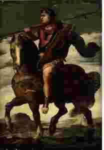 Emperor Claudius On Horseback by Antonia Tempesta