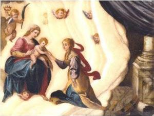 The Mystic Marriage Of Saint Catherine by Antonia Tempesta
