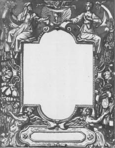 Allegorical Figures And Angels
Holding Garlands Around A Cartouche:design For A Frontispiece by Antonia Tempesta