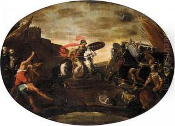 Horatius Cocles Defending The Bridge Over The Tiber - view 1