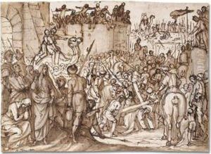 Christ On The Road To Calvary by Antonia Tempesta