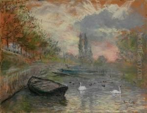 Coucher De Soleil Sur Une Riviere