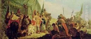 Alexander the Great 356-23 BC and Porus by Francesco Fontebasso