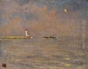 Vapeur Rentrant Au Port by Siebe Johannes ten Cate