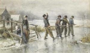 Dutch Skaters Setting Off by Johan Mari Ten Kate