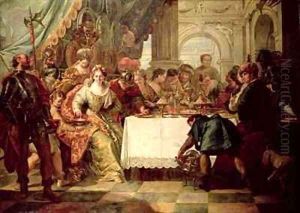 The Banquet of Cleopatra by Francesco Fontebasso