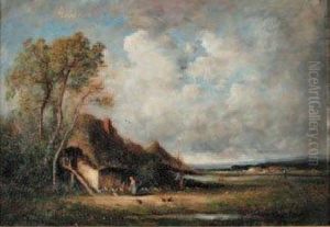 La Chaumiere Au Bord De La Mare by Rene Tener