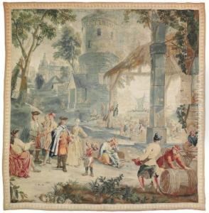 Brussels, First Half 18th 
Century, Attributed To Pieter And Frans Van Der Borght, After David 
Teniers The Younger by Abraham Teniers
