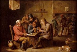 Les Joueurs De Cartes by Abraham Teniers