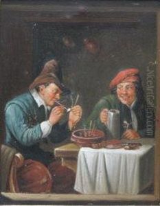 Topers In An Inn Interior by David The Younger Teniers