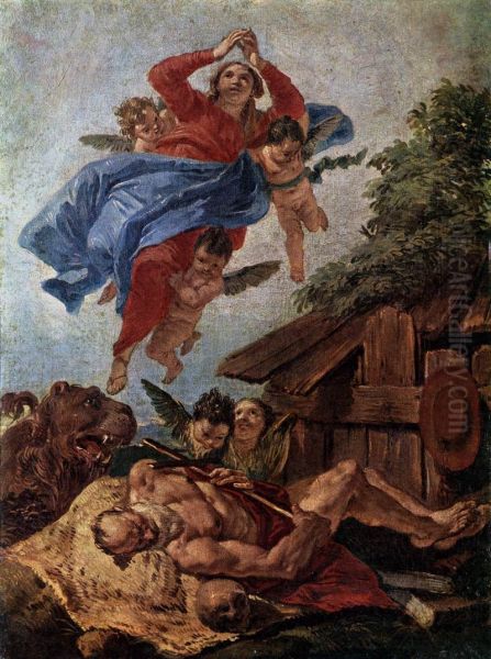 The Virgin Mary Appears to St Jerome - view 1