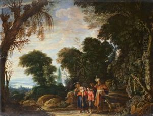 Landschaft Mit Verstossung Der Hagar by David The Elder Teniers